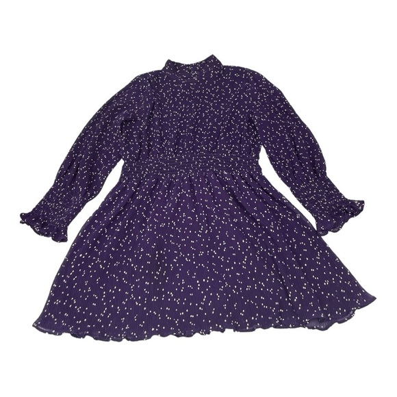 ZARA PURPLE SMOCKED
WAIST & CUFFS POLKA DOT
MINI JUMPERSUITE DRESS SIZE MEDIUM - Picture 7 of 11